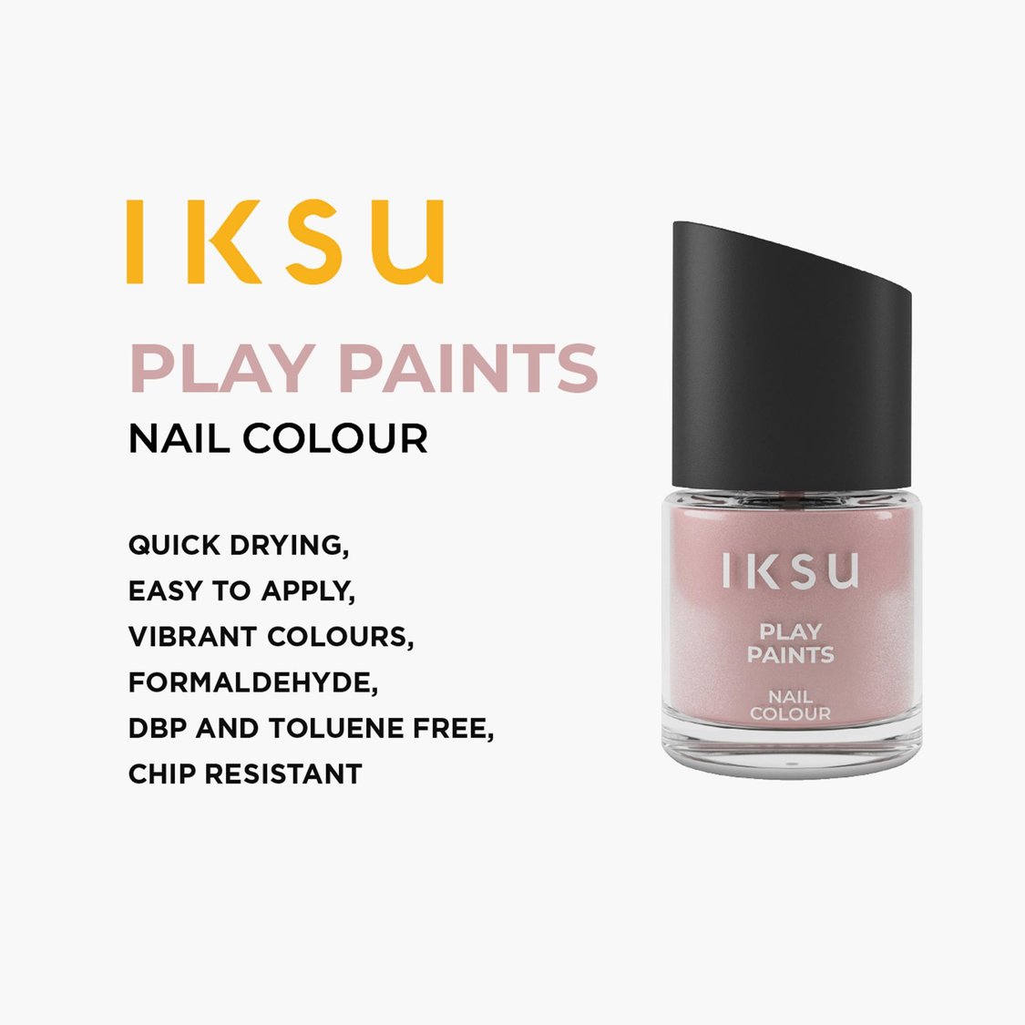 IKSU Play Paint Nail Colour - Nation Pink - 8ml