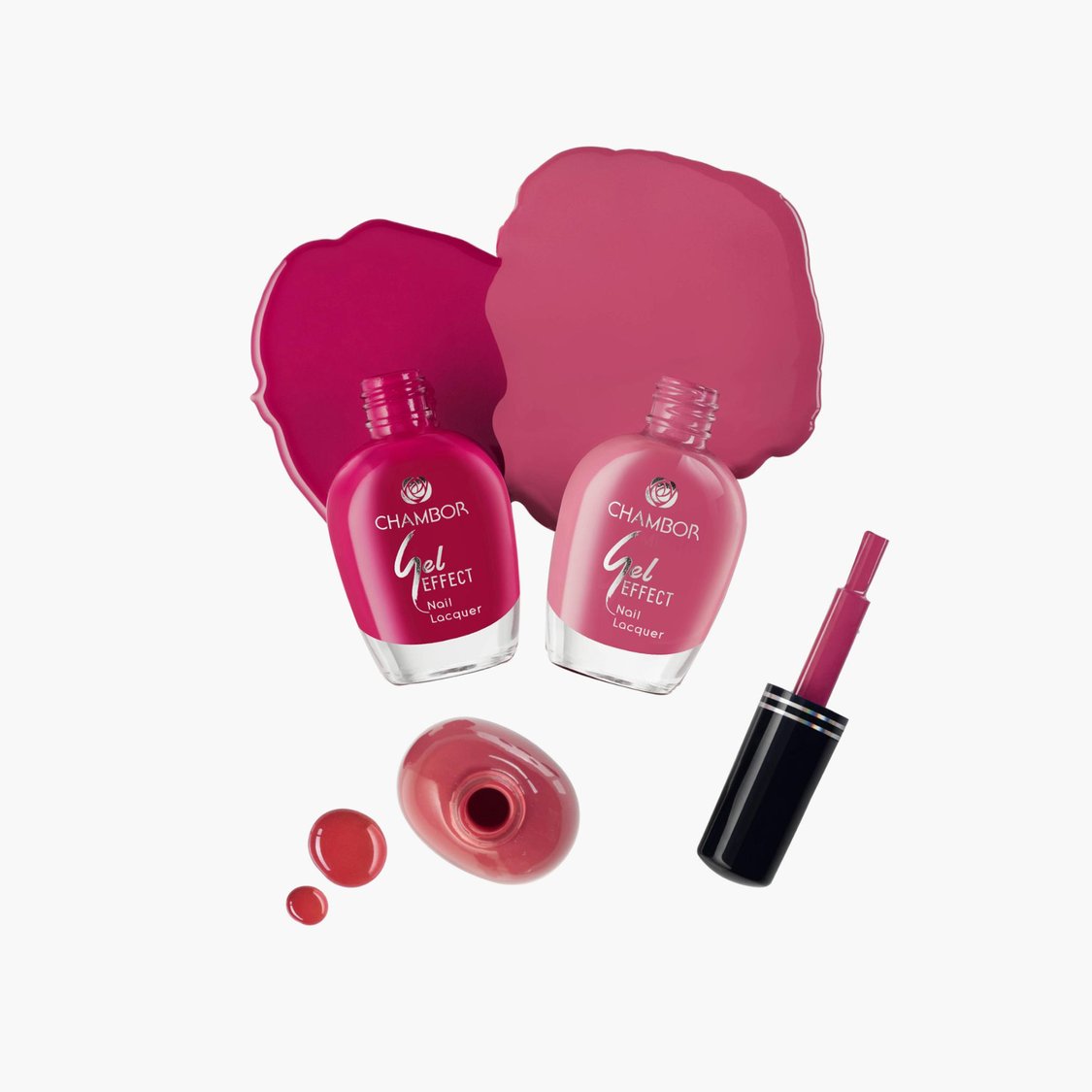 CHAMBOR Gel Effect Nail Lacquer Combo - Set Of 3
