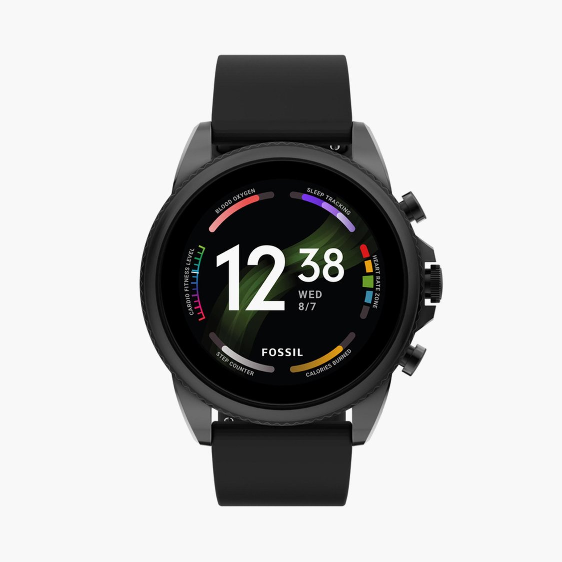 Buy Fossil Men Round Smart Watch with Silicone Strap FTW4061I from Fossil at just INR 23995.0