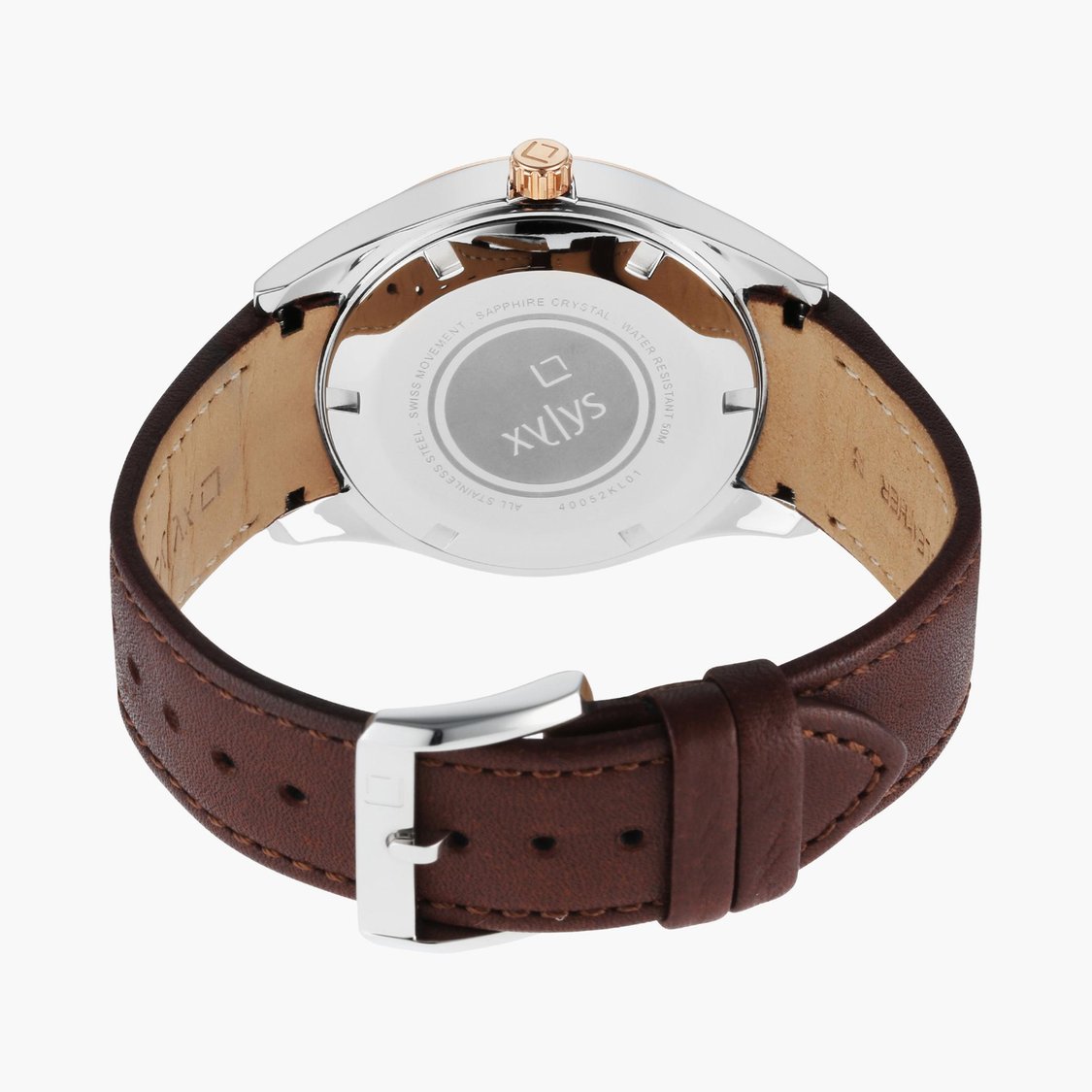 Buy XYLYS Men Multifunction Watch with Leather Strap - 40052KL01E
