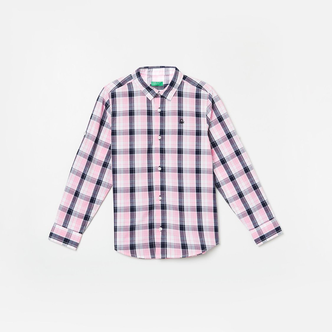 UNITED COLORS OF BENETTON Boys Checked Regular Fit Casual Shirt