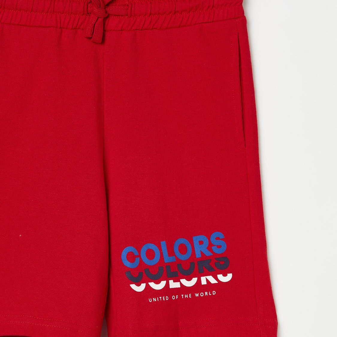 UNITED COLORS OF BENETTON Boys Printed Drawstring Waist Shorts