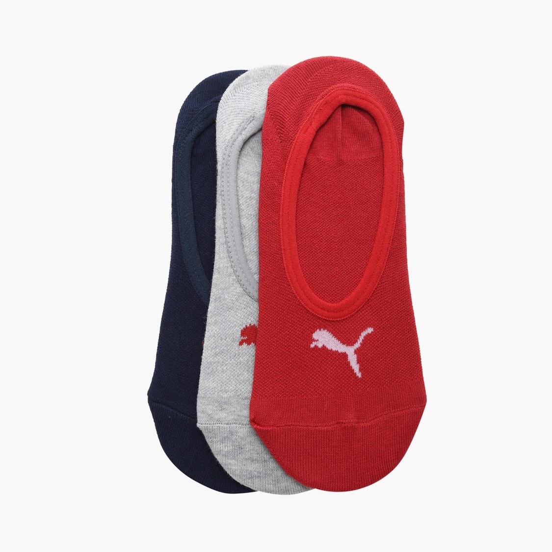 PUMA Men Printed No-Show Socks - Pack of 3