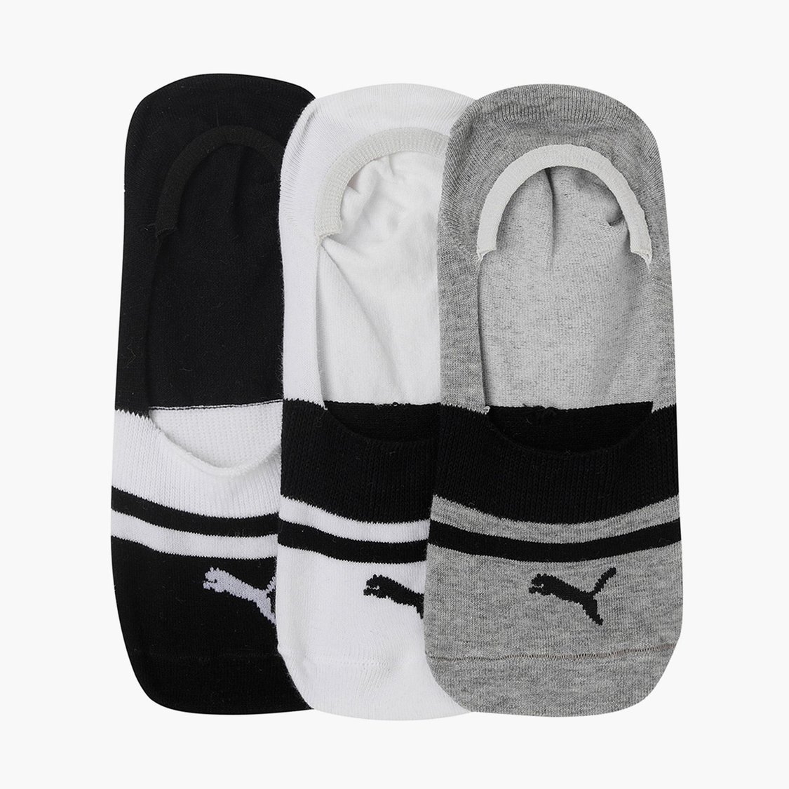 PUMA Men Printed No-Show Socks - Pack of 3