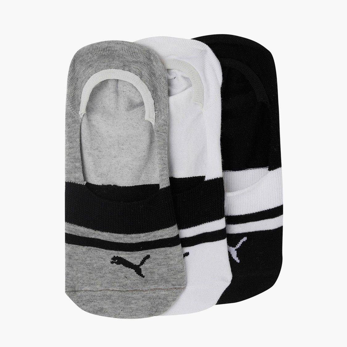 PUMA Men Printed No-Show Socks - Pack of 3
