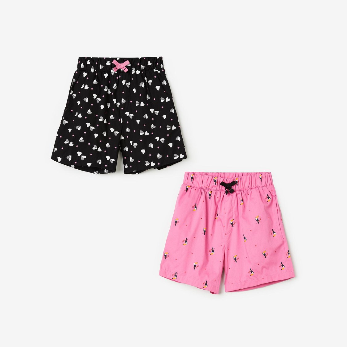 Buy JOCKEY Girls Printed Loose Fit Shorts Pack of 2 from Jockey at just INR 829.0