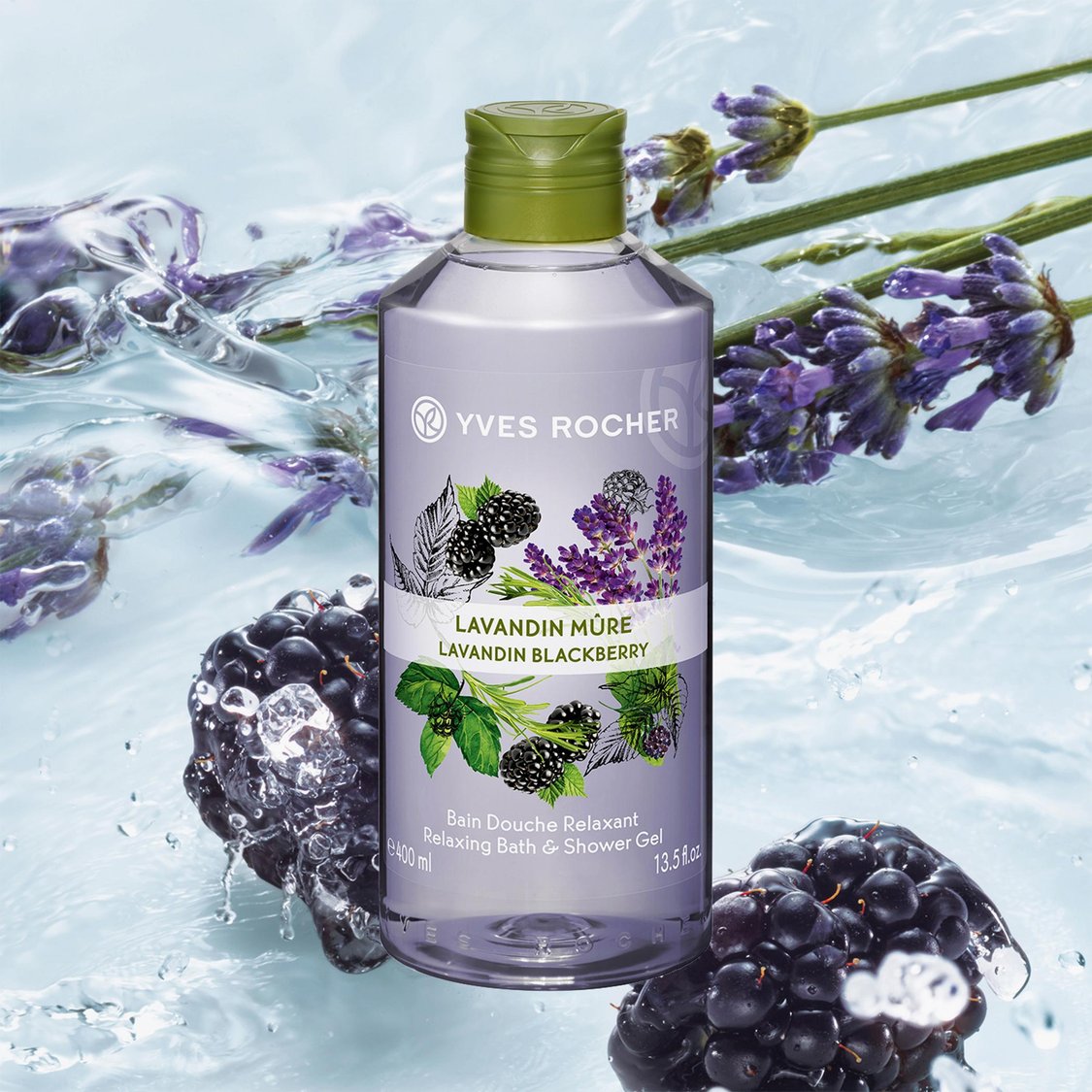 YVES ROCHER Women Relaxing Bath and Shower Gel- Lavandin Blackberry-400ml
