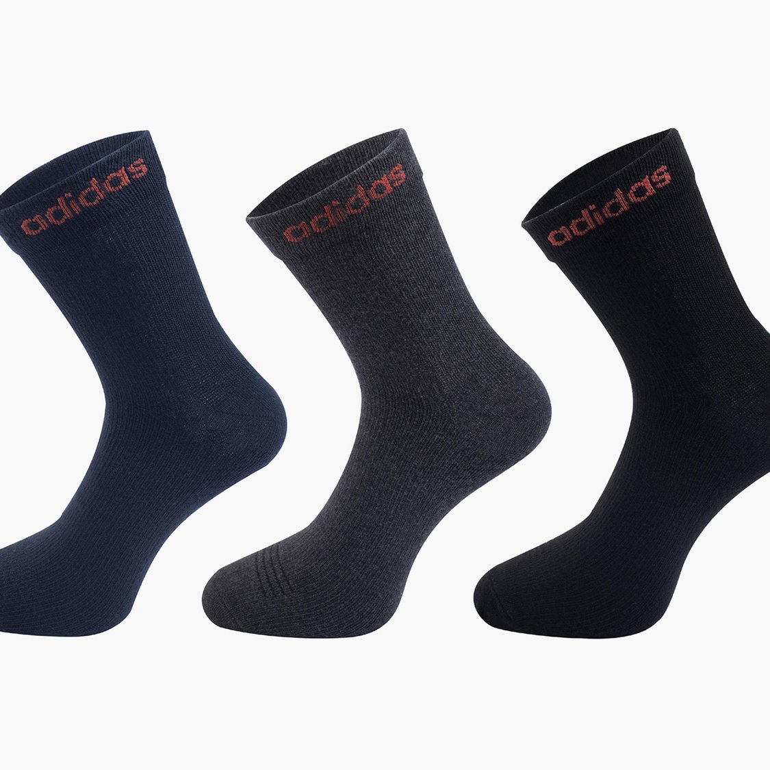 ADIDAS Men Printed Calf Length Socks - Pack of 3