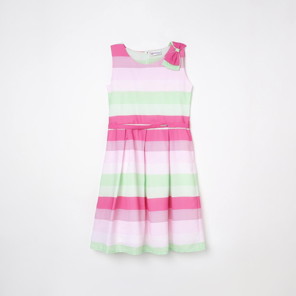 PEPPERMINT Girls Colourblocked Woven A-Line Dress