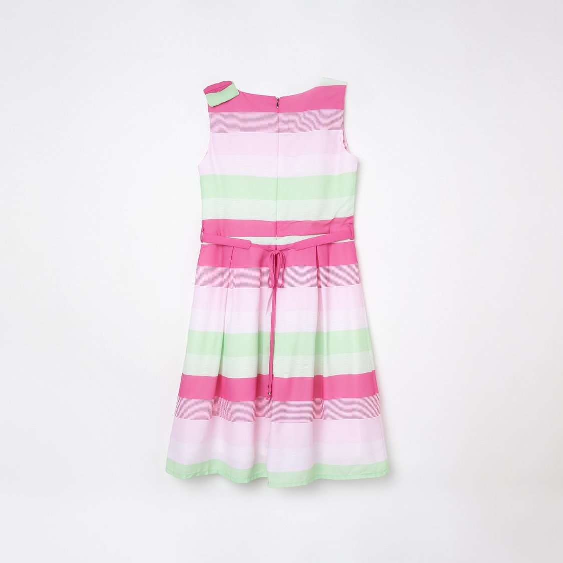 PEPPERMINT Girls Colourblocked Woven A-Line Dress