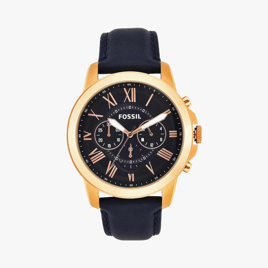 Buy FOSSIL Grant Men Leather Strap Chronograph Watch Fs4835 from Fossil at just INR 12495.0