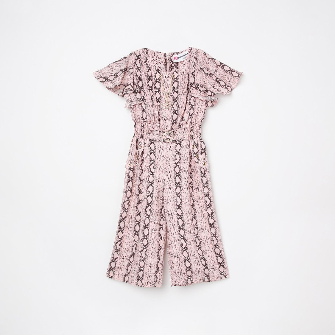 PEPPERMINT Girls Printed Woven Full-Length Jumpsuit