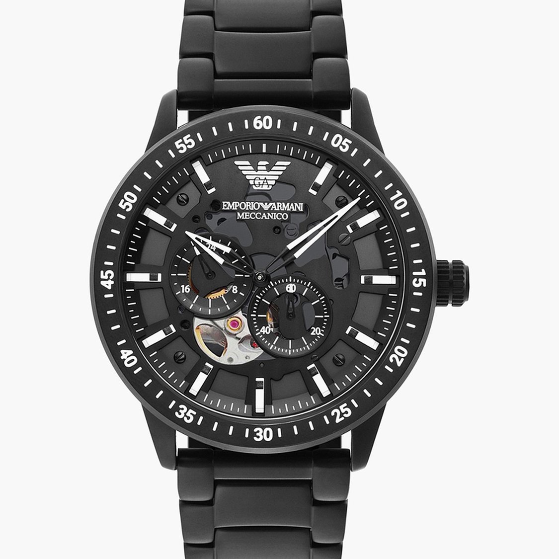 Model Armani Watch Rate Emporio Armani Men Mario Round Black Watches