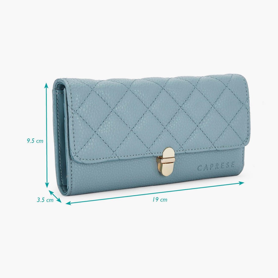 CAPRESE Women Quilted Metal Closure Wallet