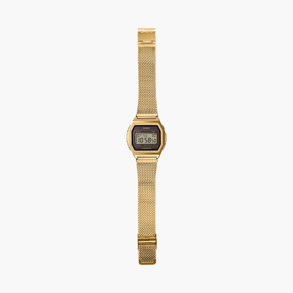 CASIO VINTAGE Unisex Solid Digital Watch with Mesh Strap - D277