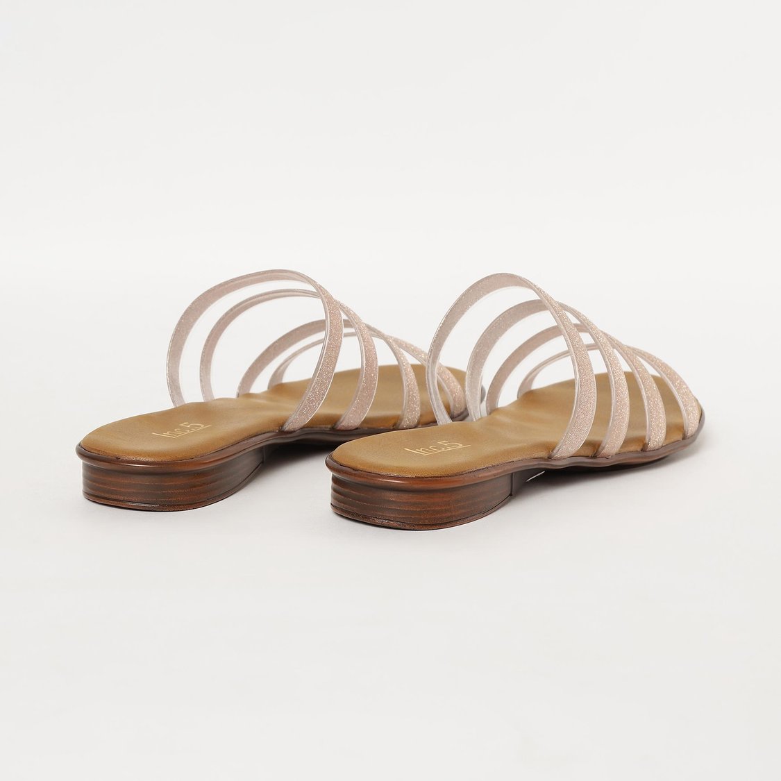 INC.5 Women Shimmery Strappy Flat Sandals