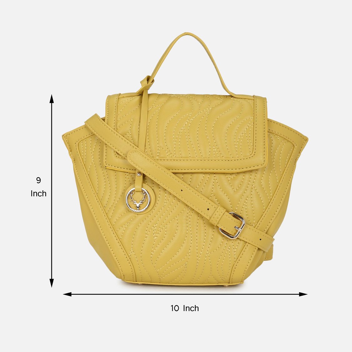 Allen solly mustard yellow handbag shops