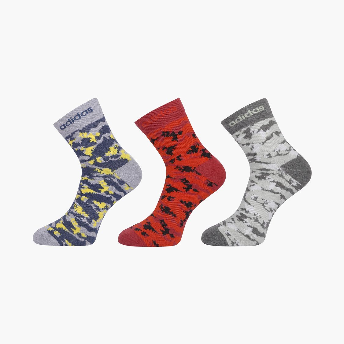 ADIDAS Men Printed Ankle-Length Socks - Pack of 3