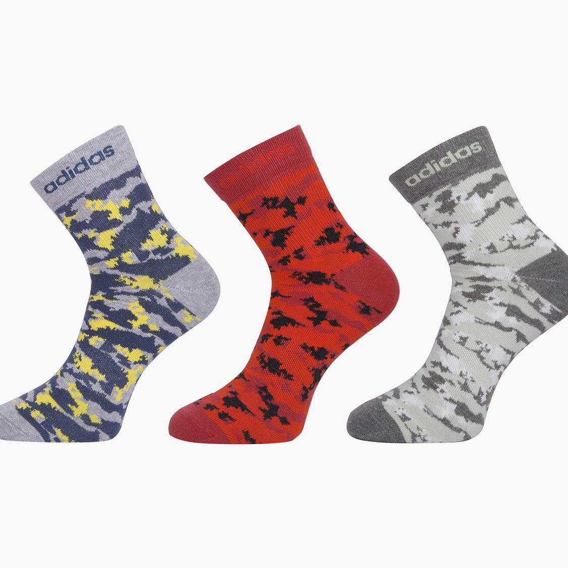 ADIDAS Men Printed Ankle-Length Socks - Pack of 3