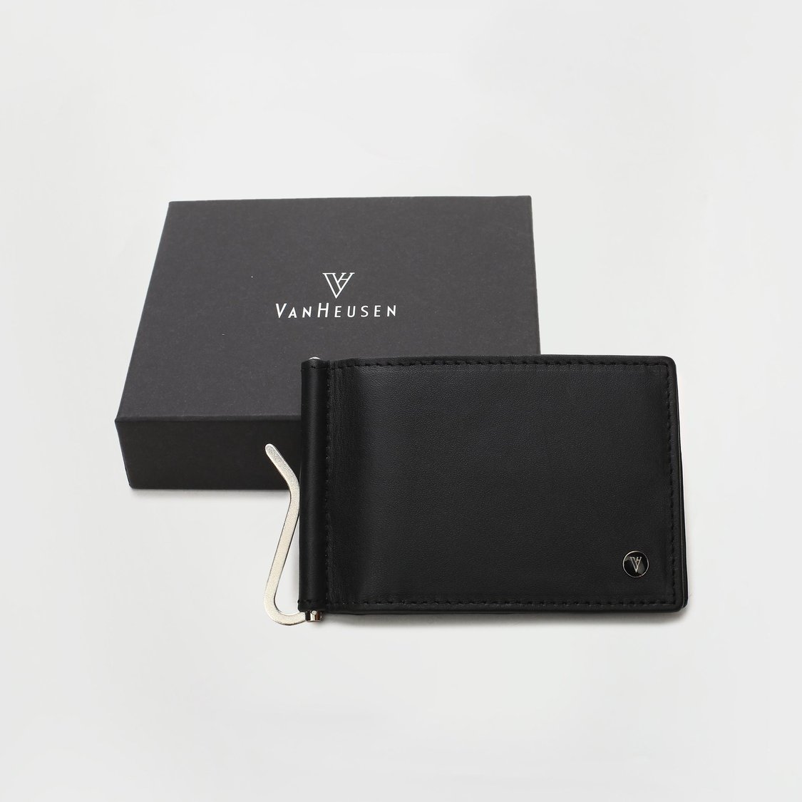 Buy VAN HEUSEN Men Solid Leather Money Clip Wallet from Van Heusen