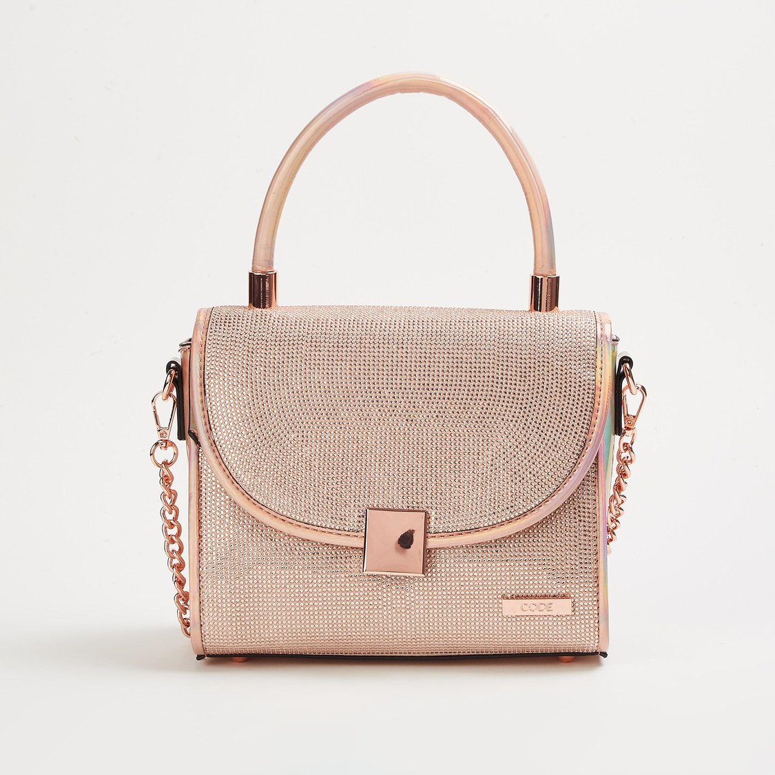 Buy CODE Women Embellished Handheld Bag With Detachable Chain Strap ...