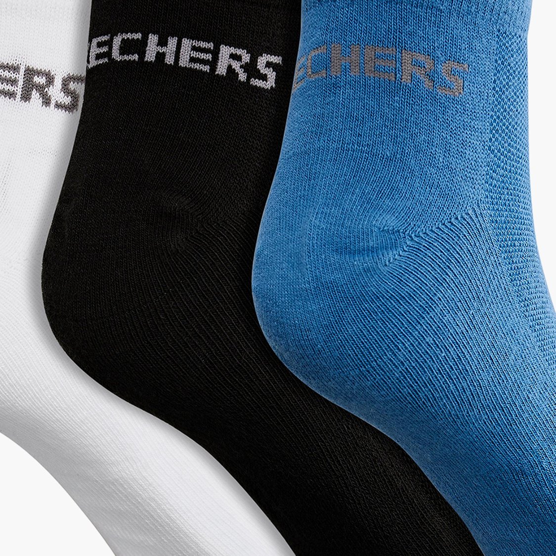 SKECHERS Men Solid Ankle-Length Socks - Pack of 3