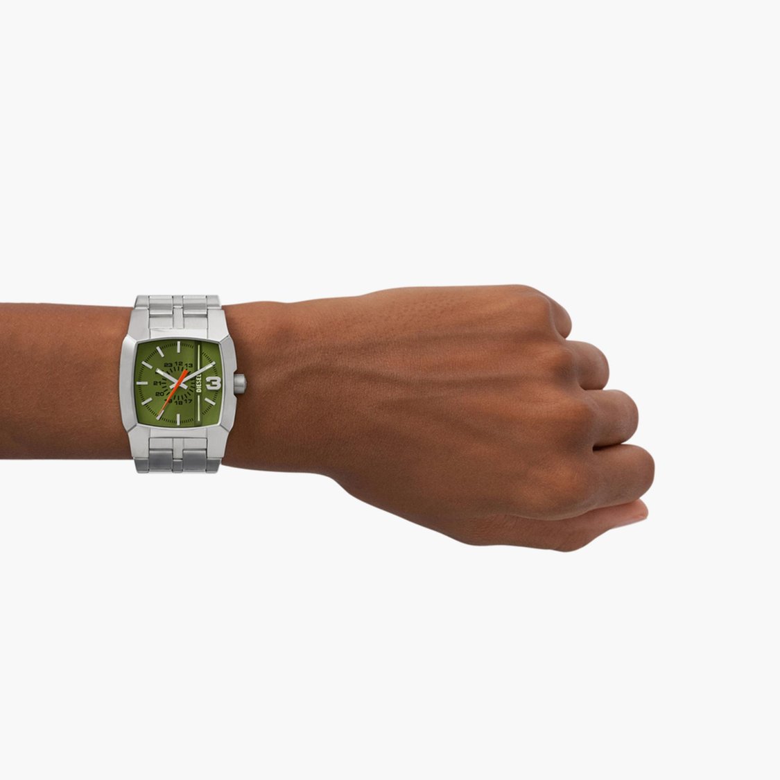 Buy DIESEL Men Square Analog Watch with Metal Strap DZ2150I from Diesel at just INR 13995.0