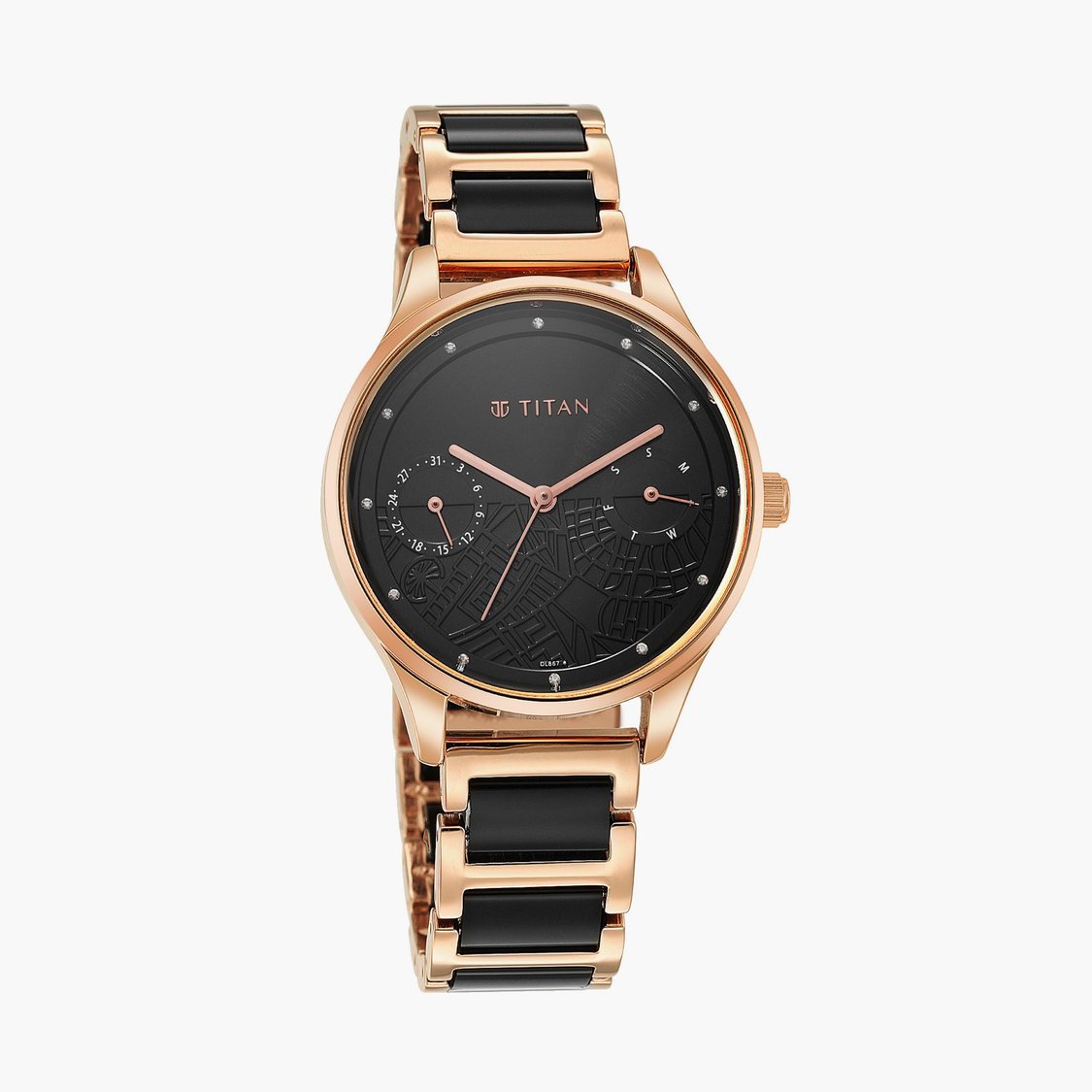 Buy TITAN Women Dual Tone Embellished Analog Watch with Metal