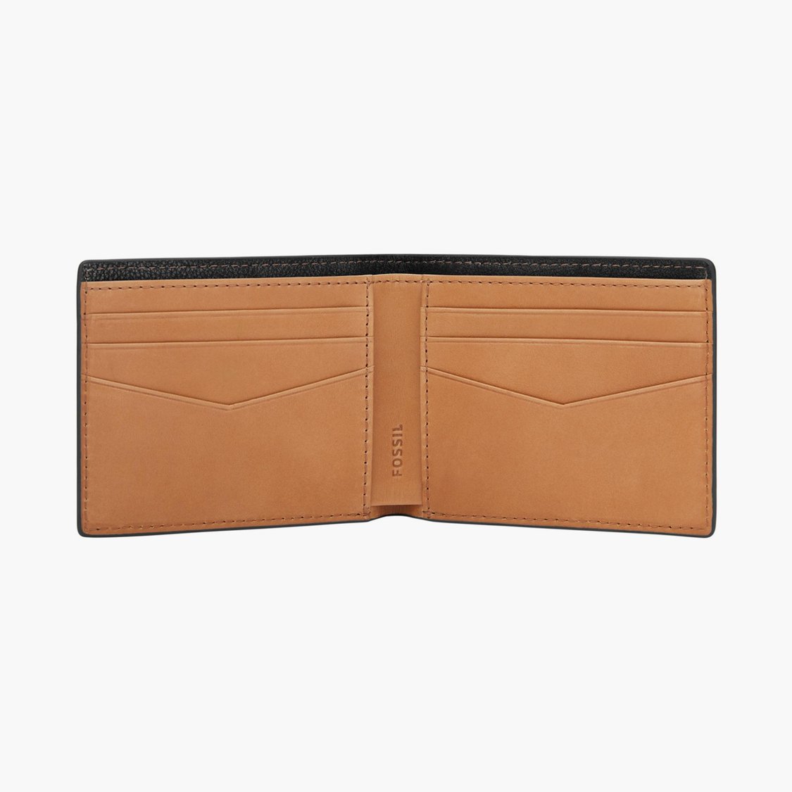 FOSSIL Men Solid Leather Bi-Fold Wallet