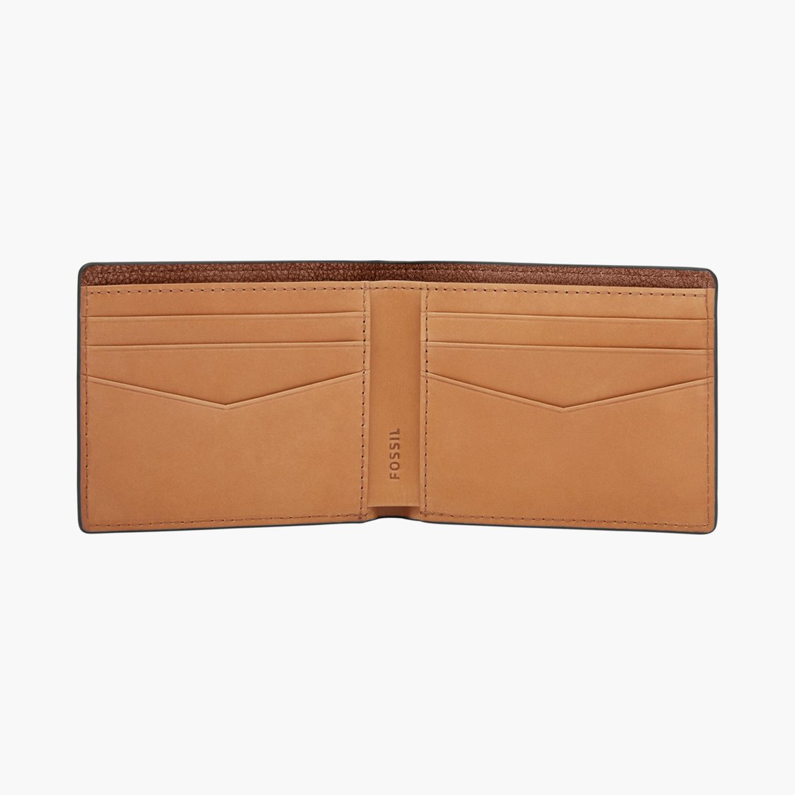 FOSSIL Men Textured Leather Bi-Fold Wallet