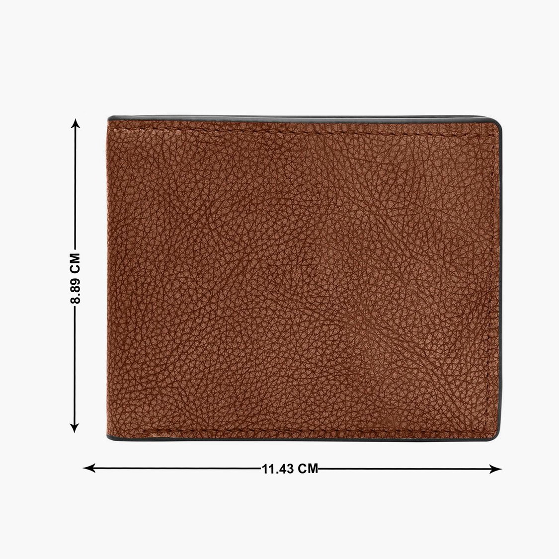 FOSSIL Men Textured Leather Bi-Fold Wallet