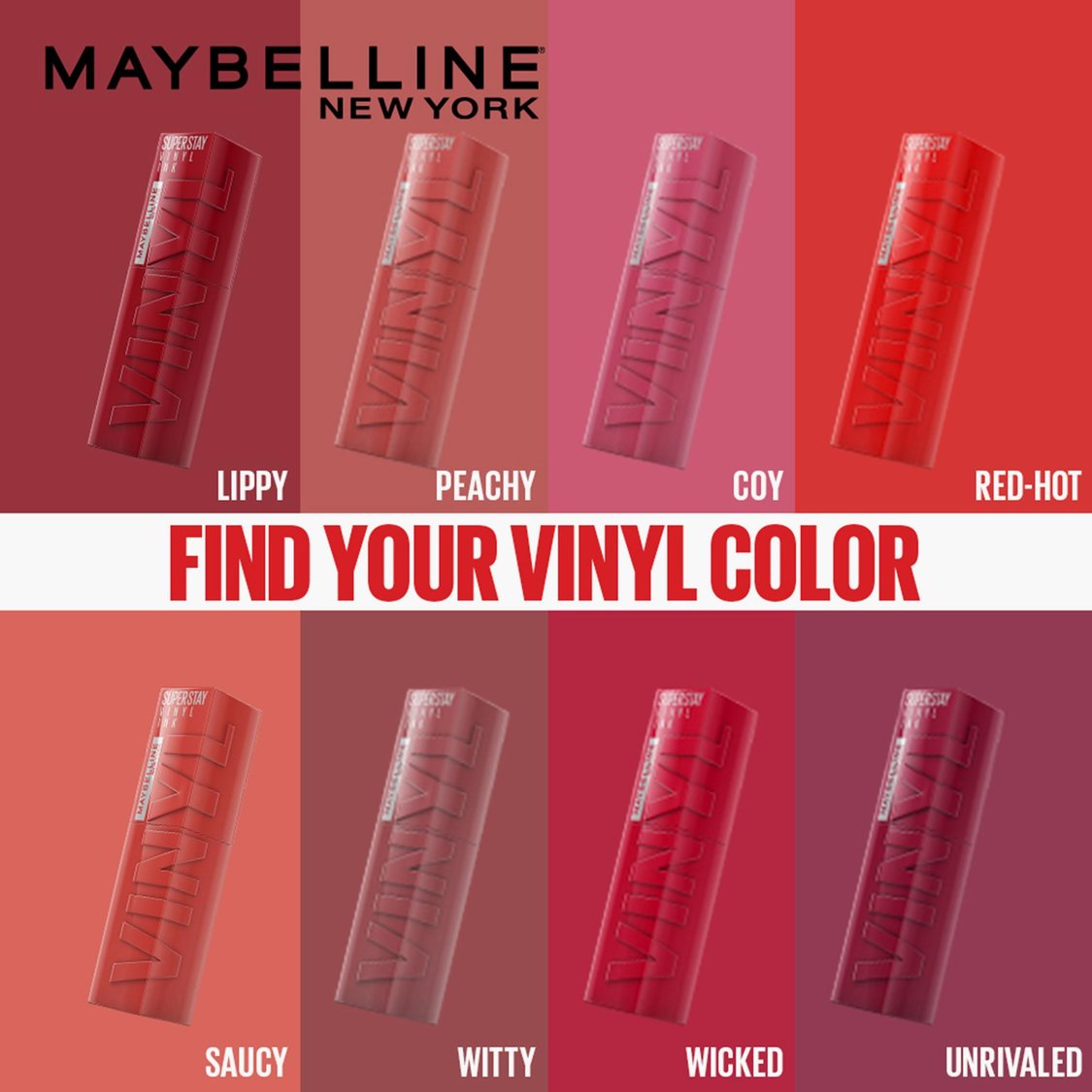 MAYBELLINE Superstay Vinyl Ink Liquid Lipstick - Red Hot - 4.2ml