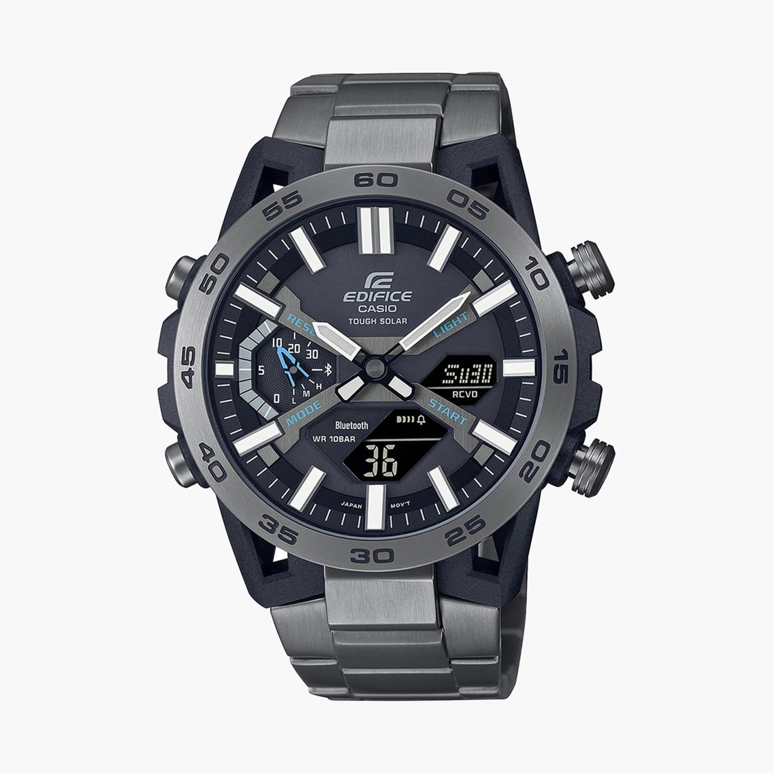 CASIO EDIFICE Men Solid Analog-Digital Watch with Resin Strap ED565