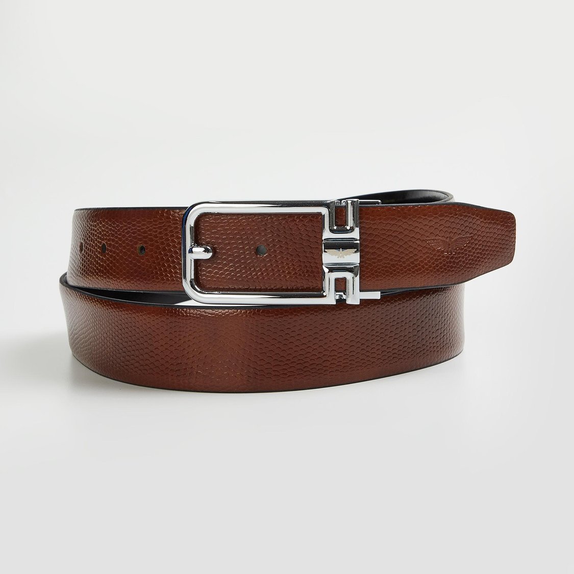 PARK AVENUE Men Textured Reversible Leather Formal Belt