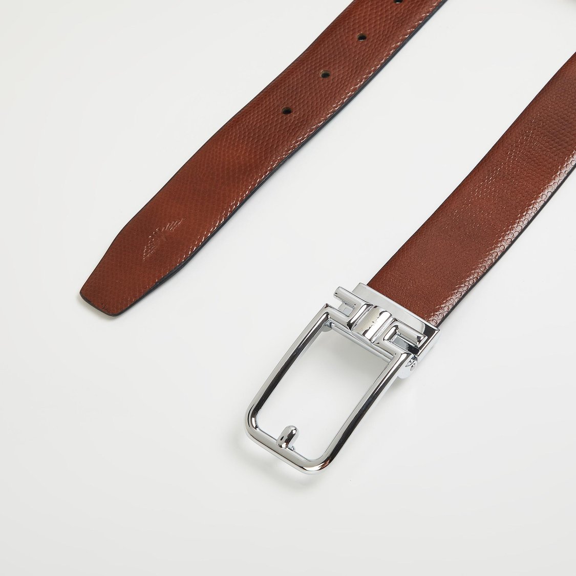 PARK AVENUE Men Textured Reversible Leather Formal Belt