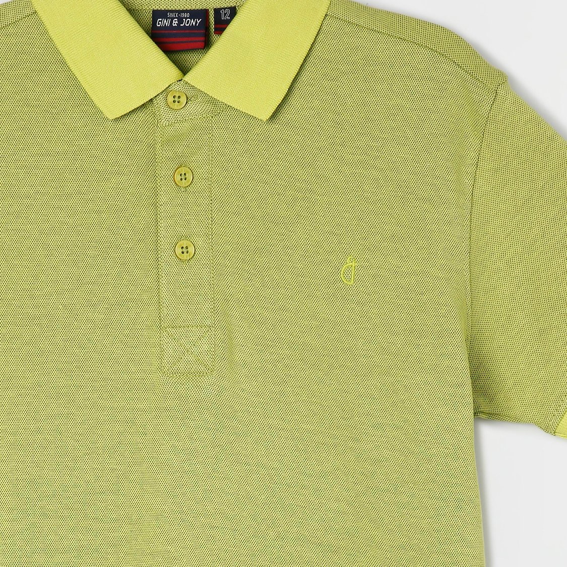 Buy GINI JONY Boys Solid Half Sleeves Polo T-shirt from Gini