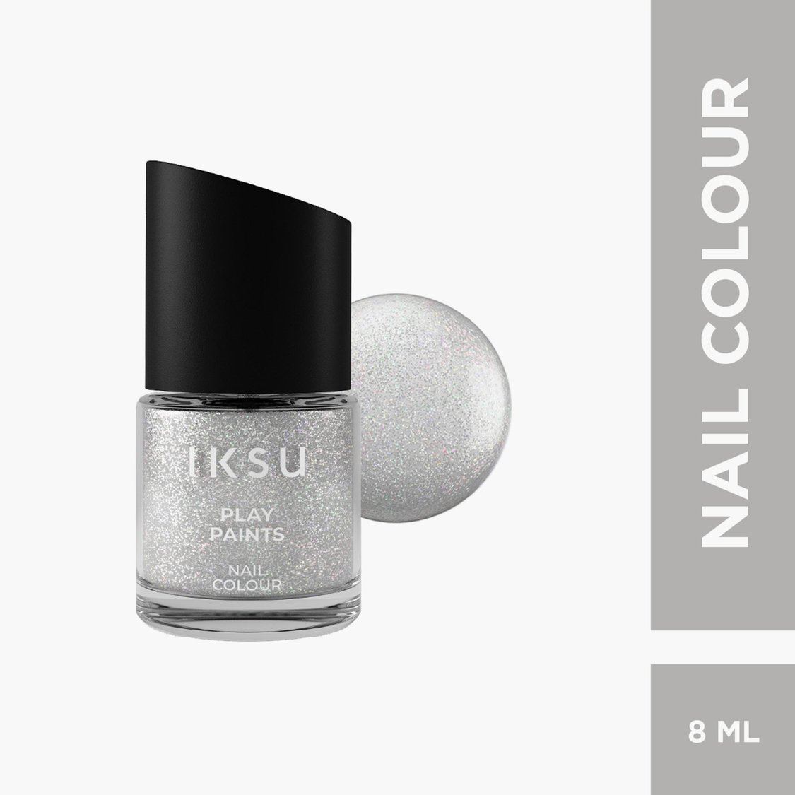 IKSU Play Paints Nail Colour - Silver Shine - 8ml