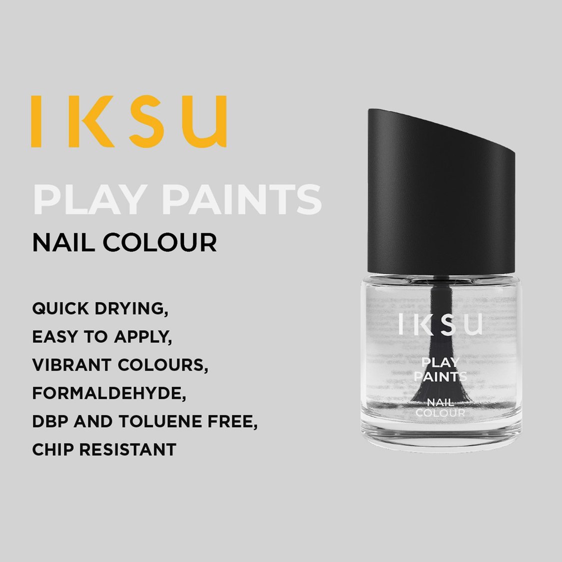 IKSU Play Paints Nail Colour - Transparent - 8ml