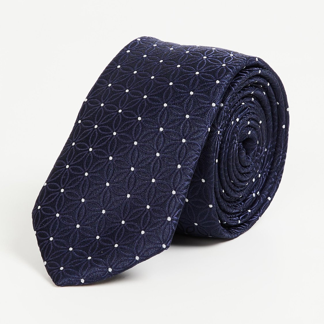 CODE Men Jacquard Textured Slim Formal Tie