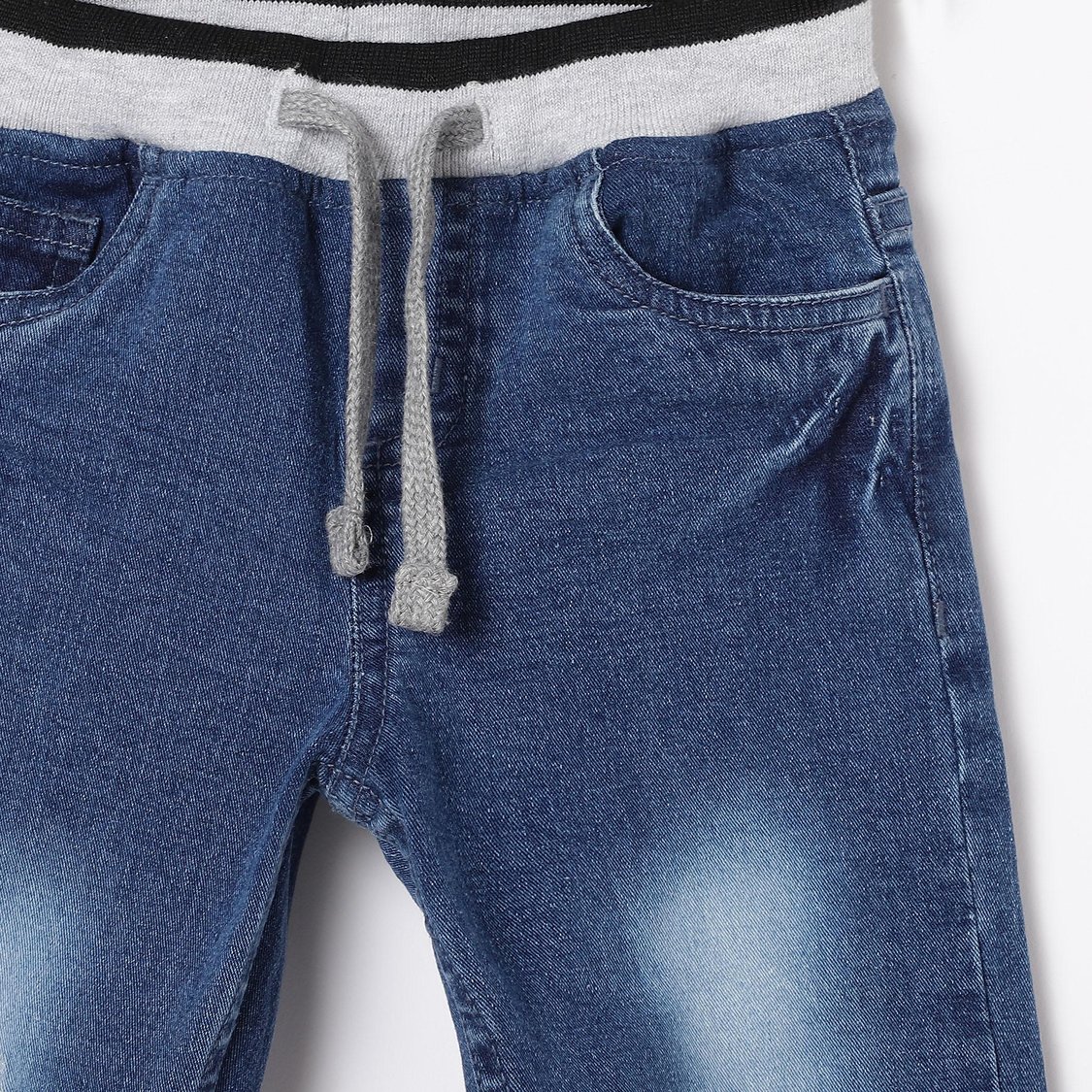 Drawstring fashion jeans boys