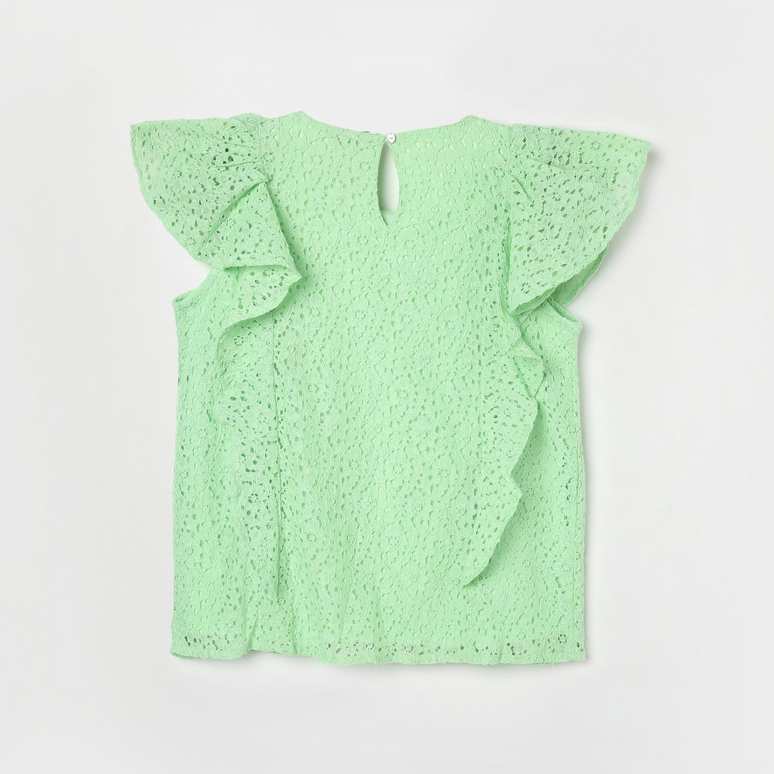 FAME FOREVER Girls Textured Round Neck Top