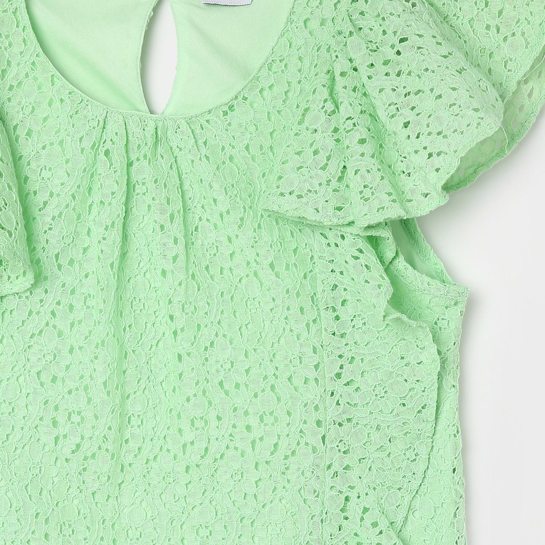 FAME FOREVER Girls Textured Round Neck Top