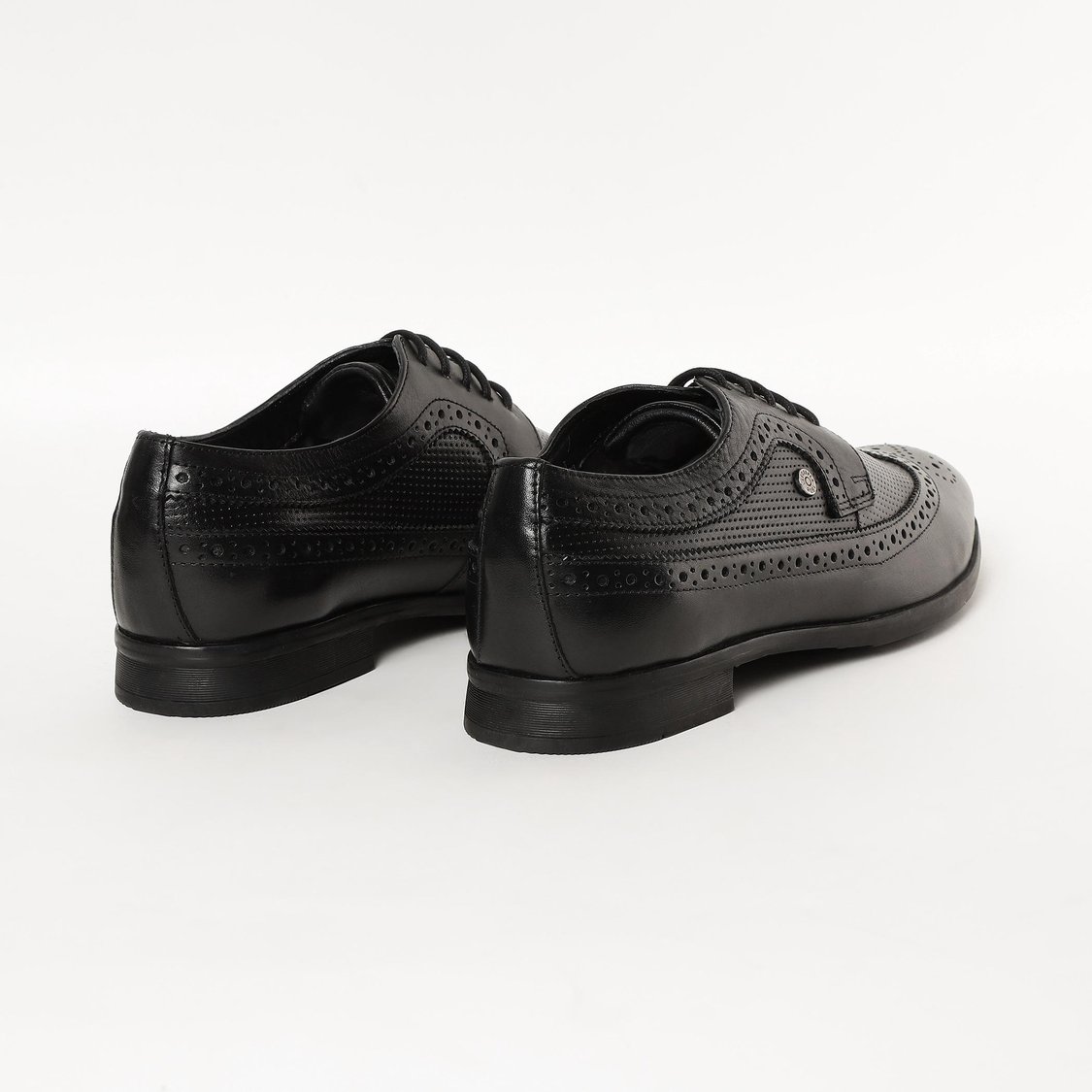 Buy LEE COOPER Men Perforated Wingtip Lace Up Leather Brogue Shoes from Lee Cooper at just INR 3799.0