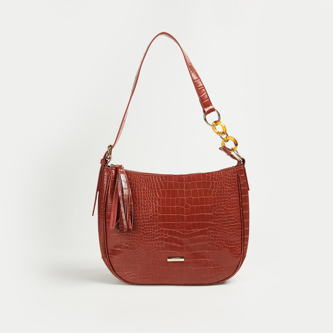 CODE Women Textured Hobo Handheld Bag