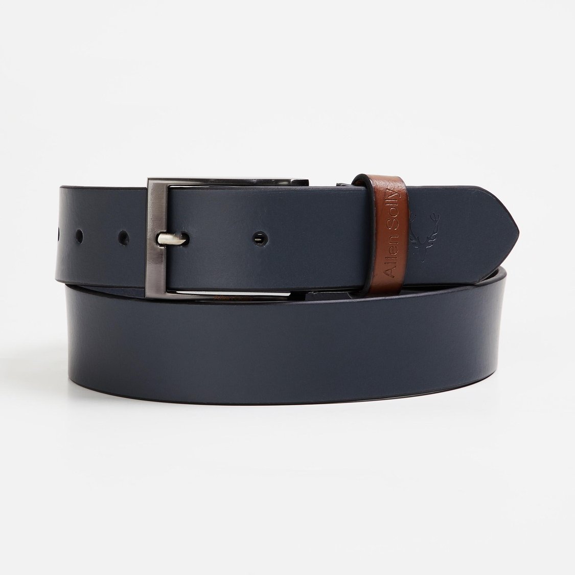 ALLEN SOLLY Men Solid Leather Casual Belt