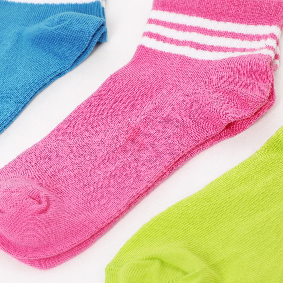 GINGER Women Striped Ankle-Length Socks - Set of 3