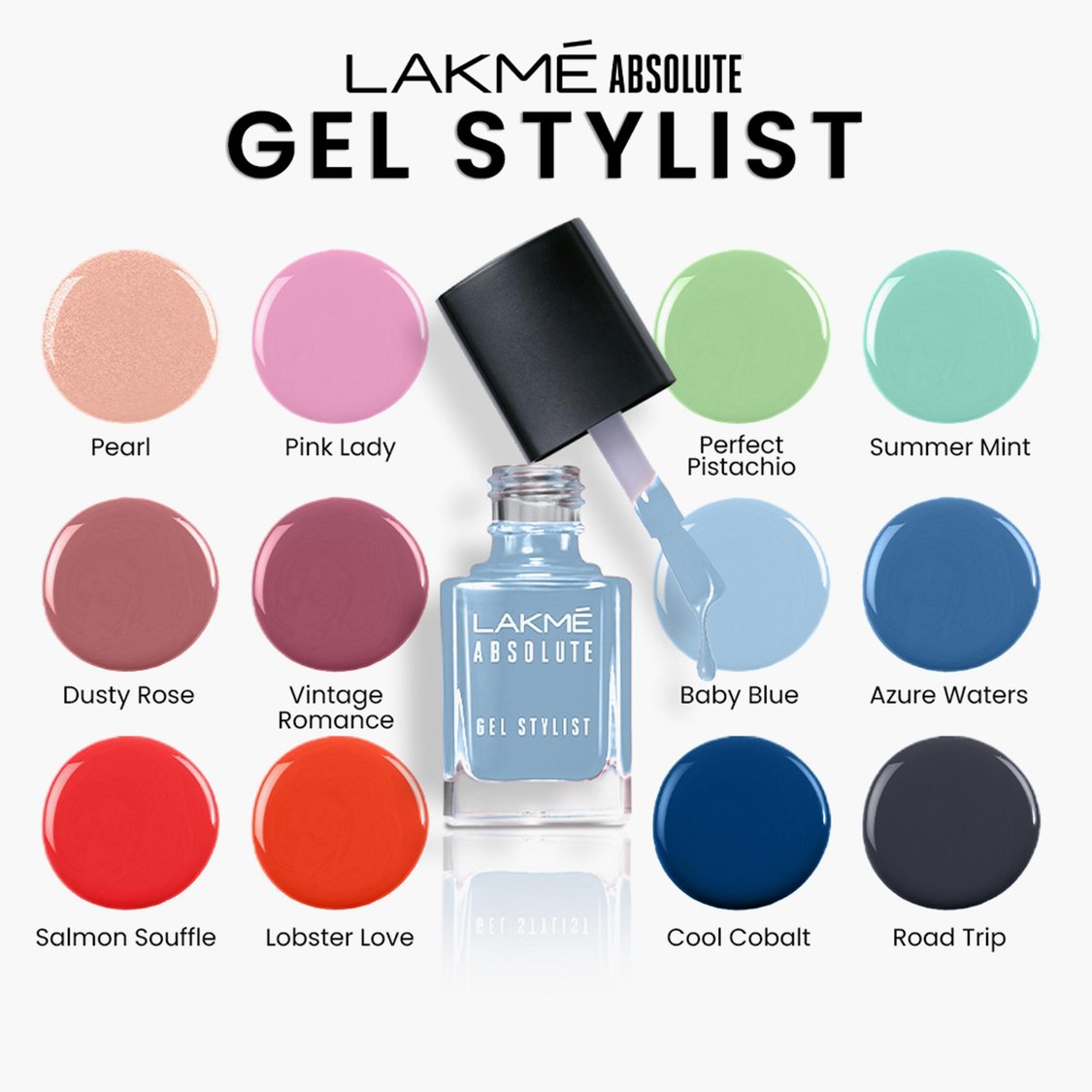 LAKME Absolute Gel Stylist Nail Polish - Vintage Romance - 12ml