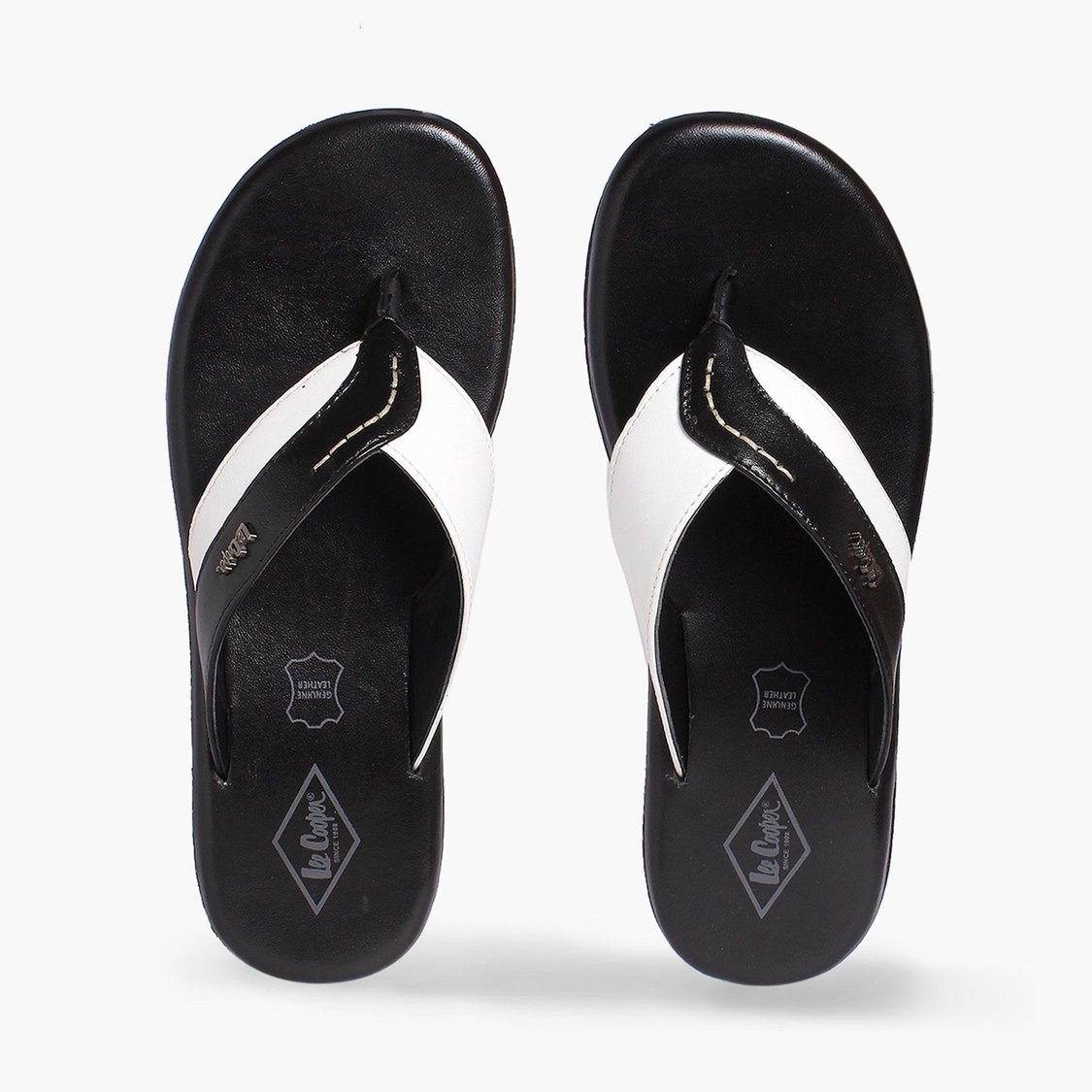 LEE COOPER Men Solid Leather Slippers