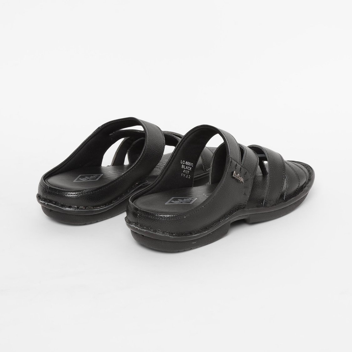 Buy LEE COOPER Men Solid Leather Slider Sandals from Lee Cooper at just INR 2299.0