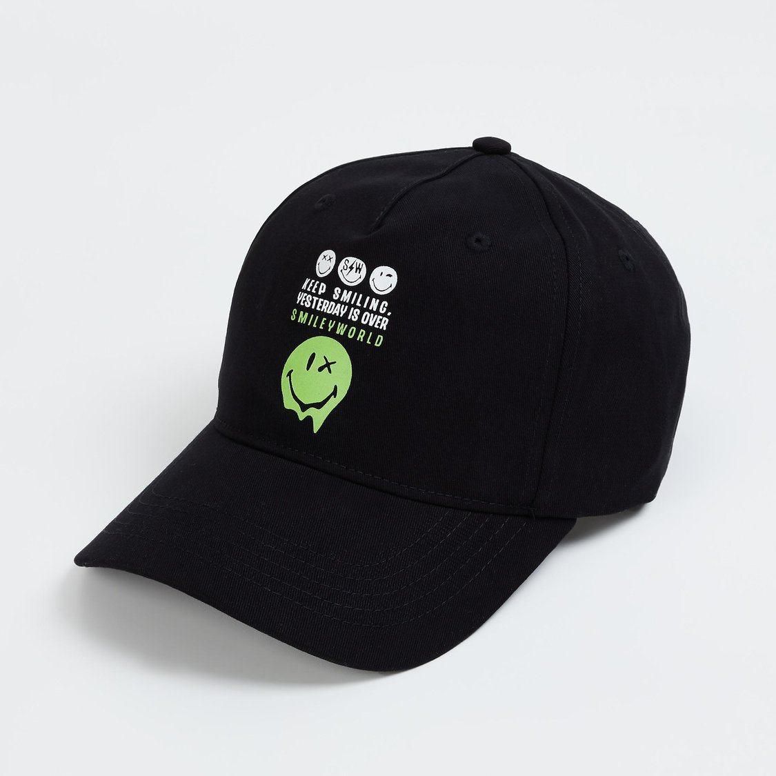 SMILEY WORLD Men Typographic Printed Baseball Cap